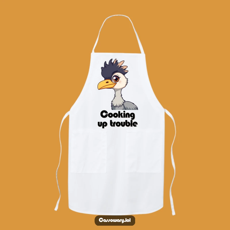 Funny Cassowary Playful Apron: Cook with a Hint of Mischief
