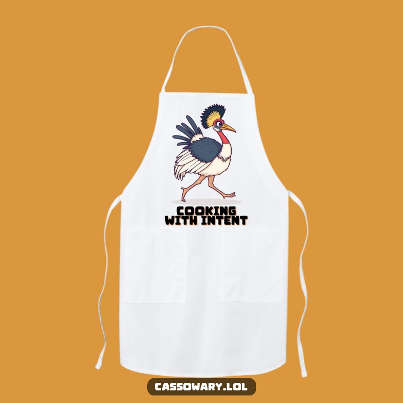 Funny Cassowary Marching Apron: Cook with Determination, Perfect Gift