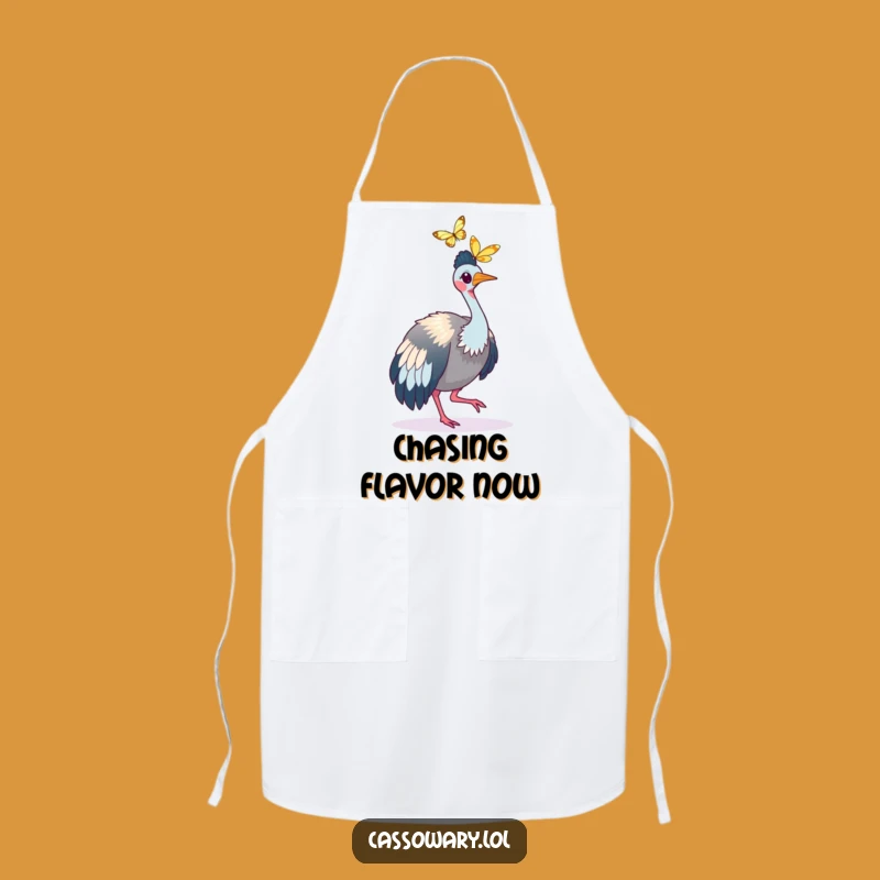 Funny Cassowary Butterfly Watcher Apron: Chase Flavor with Fun