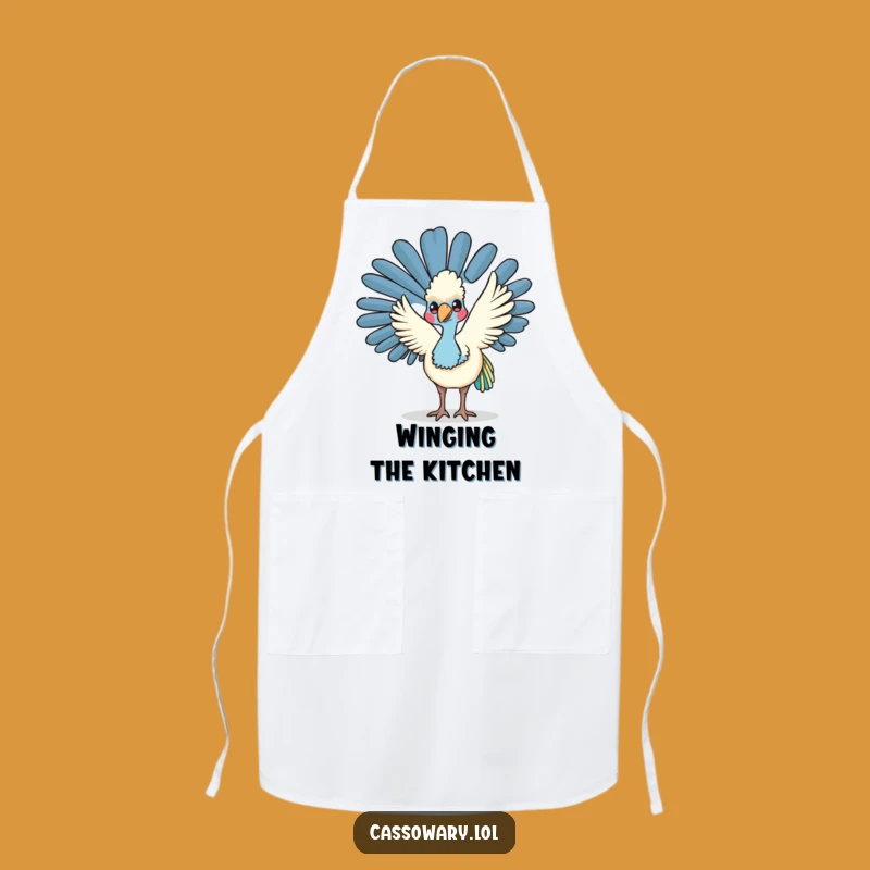 Funny Kawaii Cassowary Wave Apron: Cook with a Smile, a Perfect Funny Gift