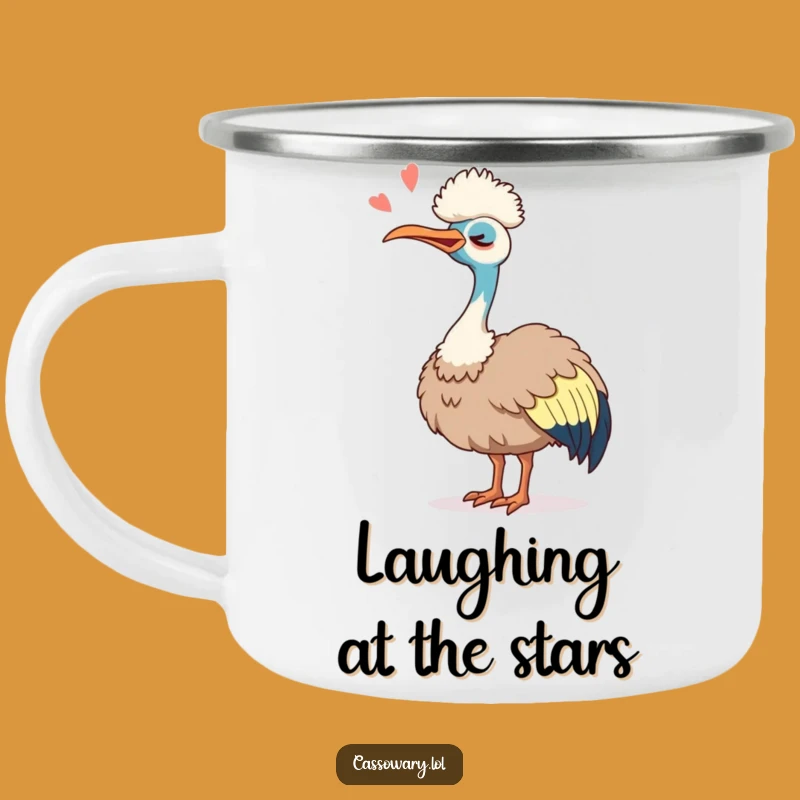 Durable Funny Cassowary Laugh Camping Mug: Outdoor Joy Gift