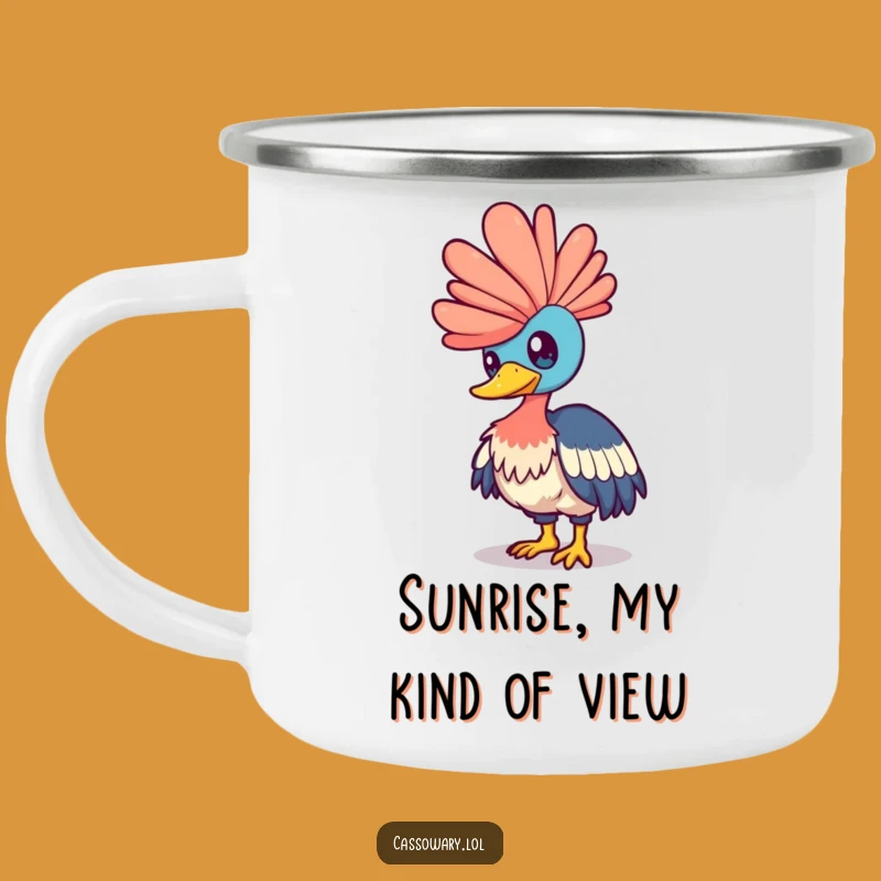 Adventure Colors Funny Cassowary Camping Mug