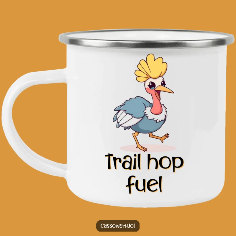 Funny Kawaii Cassowary Hop Camping Mug: Adventure Fuel with a Funny Gift