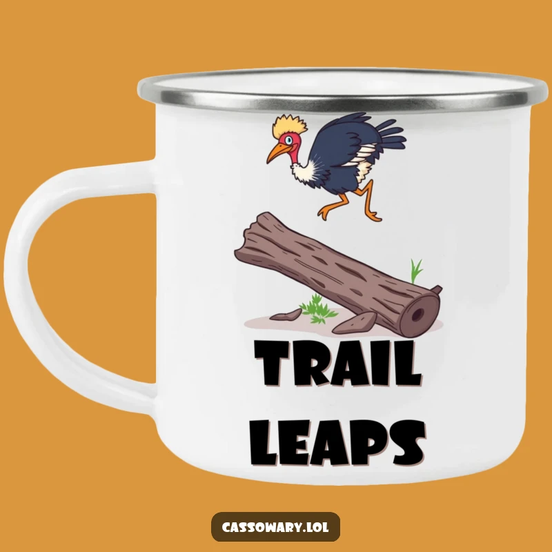 Funny Cassowary Agility Camping Mug - Durable Bird Action Gear