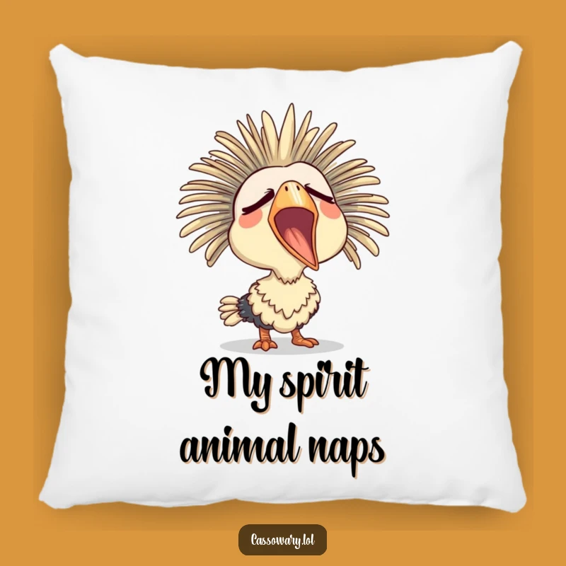 Cushy Funny Sleepy Cassowary Pillow: Soft & Yawn-Filled Gift