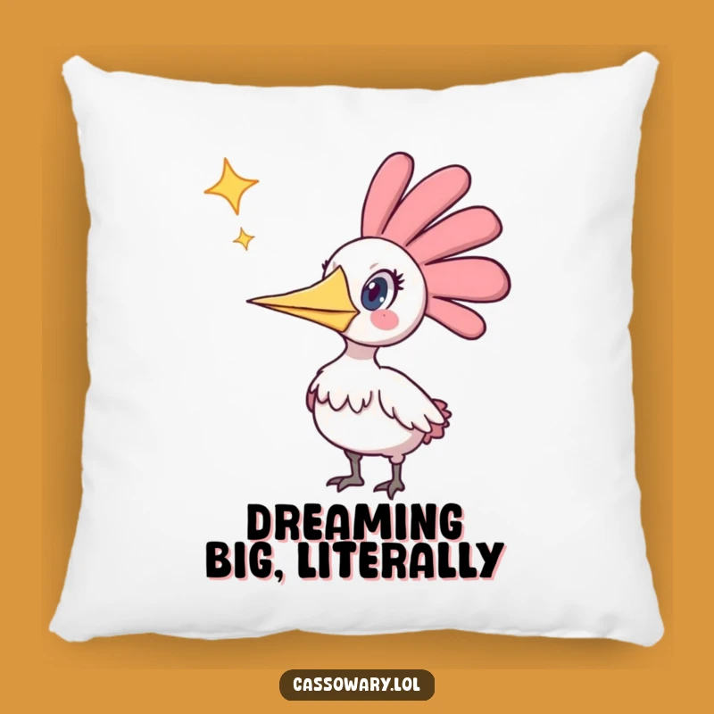 Comfy Funny Cassowary Star Surprise Pillow: Nap with Cosmic Giggles