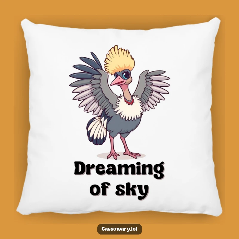 Funny Cassowary Flight Pillow - Cozy Dreamer's Accent