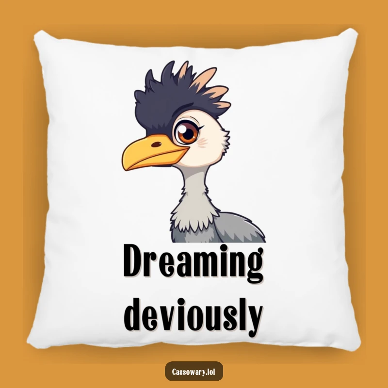 Funny Cassowary Mischief Pillow: Cozy Comfort with a Playful Twist