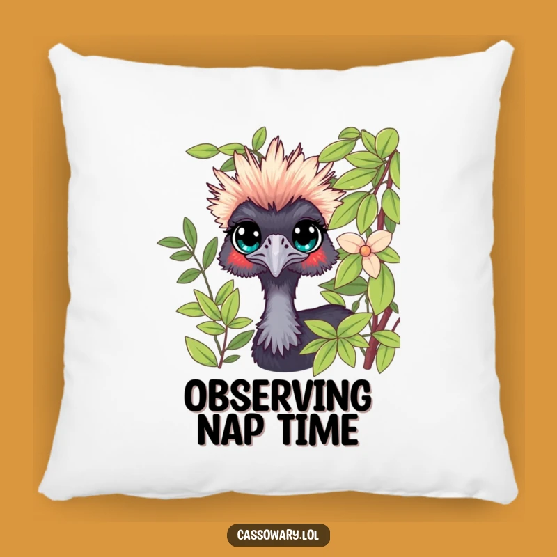 Funny Cassowary Peek-a-Boo Pillow: Snuggle Up with Curiosity