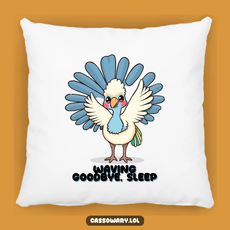 Funny Kawaii Cassowary Wave Pillow: Cozy Comfort with a Friendly Funny Gift