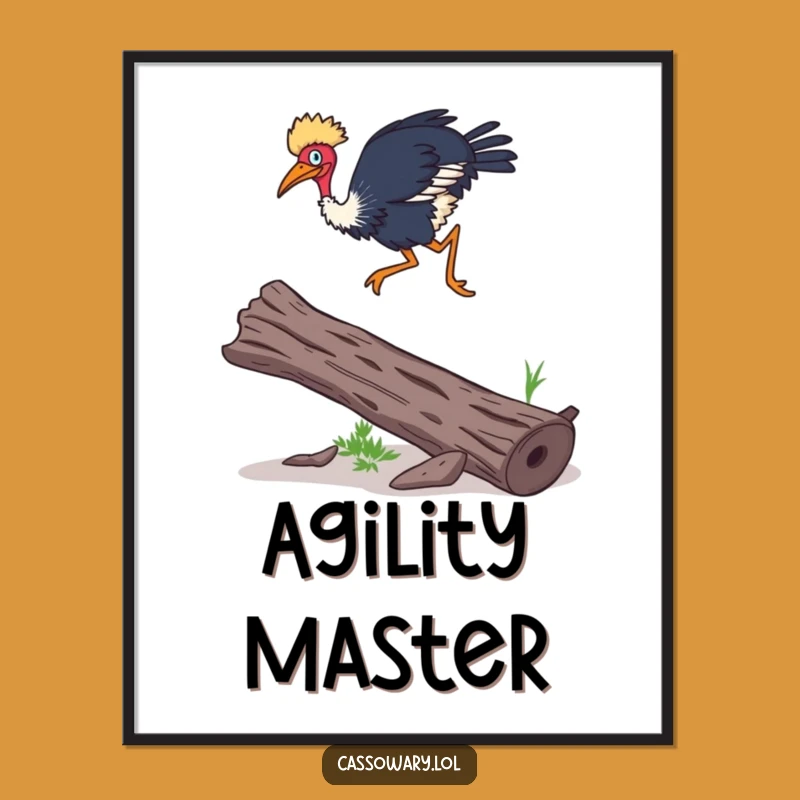 Funny Cassowary Agility Digital Art - Instant Dynamic Decor