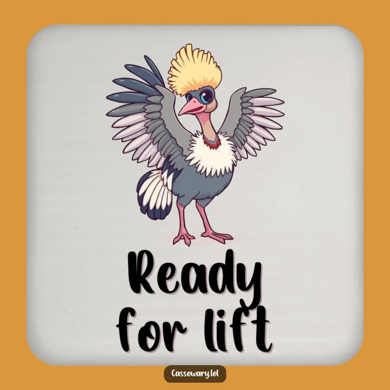 Funny Cassowary Flight Coaster - Hopeful Bird Drink Protection