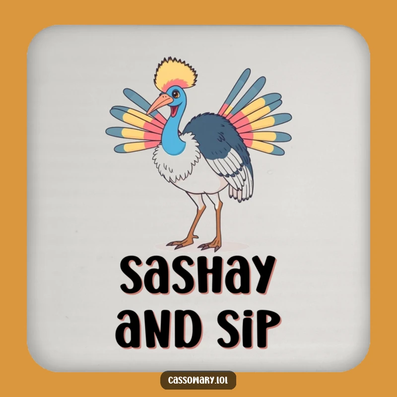 Funny Proud Cassowary Coaster: Add Style to Your Table