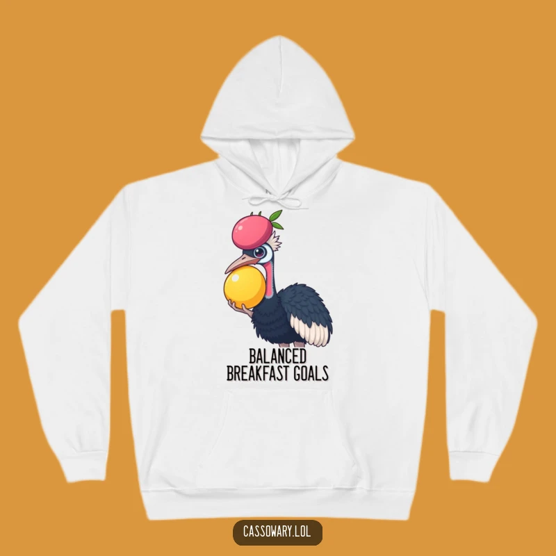 Cozy Funny Cassowary Fruit Balance Hoodie - Warm Bird Balance Gift