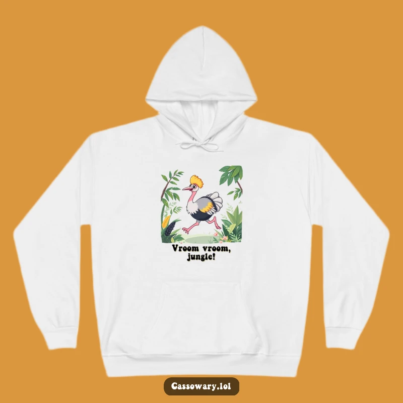 Cozy Funny Cassowary Hoodie - Energetic Race Design
