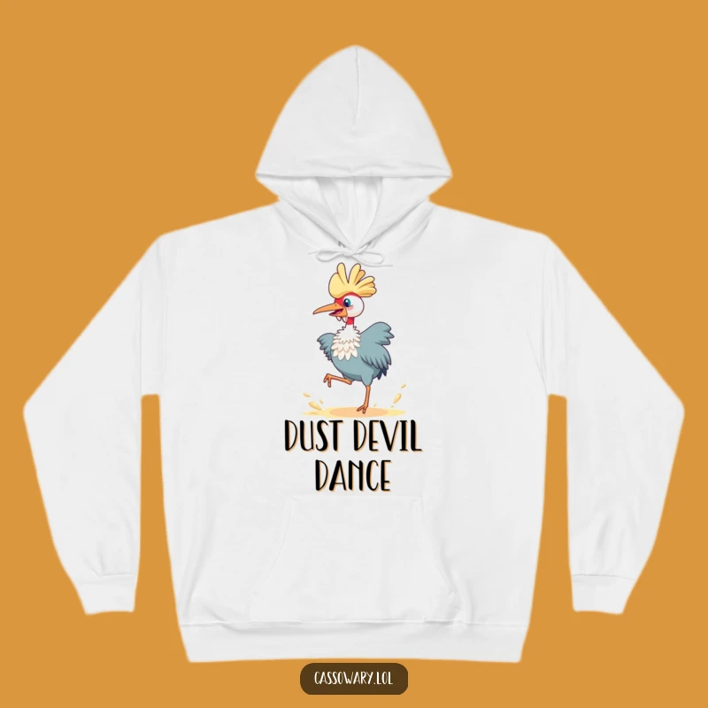 Cozy Funny Cassowary Joyful Leap Hoodie: Warmth and Humorous Energy
