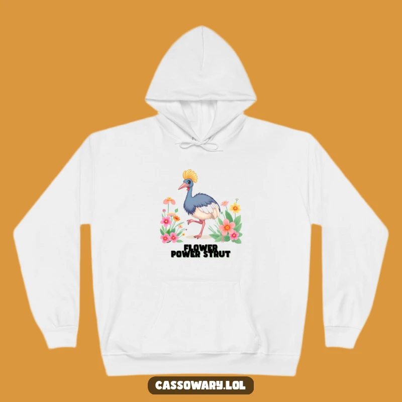 Cozy Funny Cassowary Bloom Boogie Hoodie: Warmth and Whimsy Guaranteed