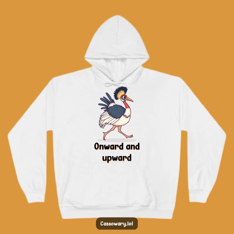 Funny Cassowary Marching Hoodie: Cozy & Determined Bird Wear, Great Gift