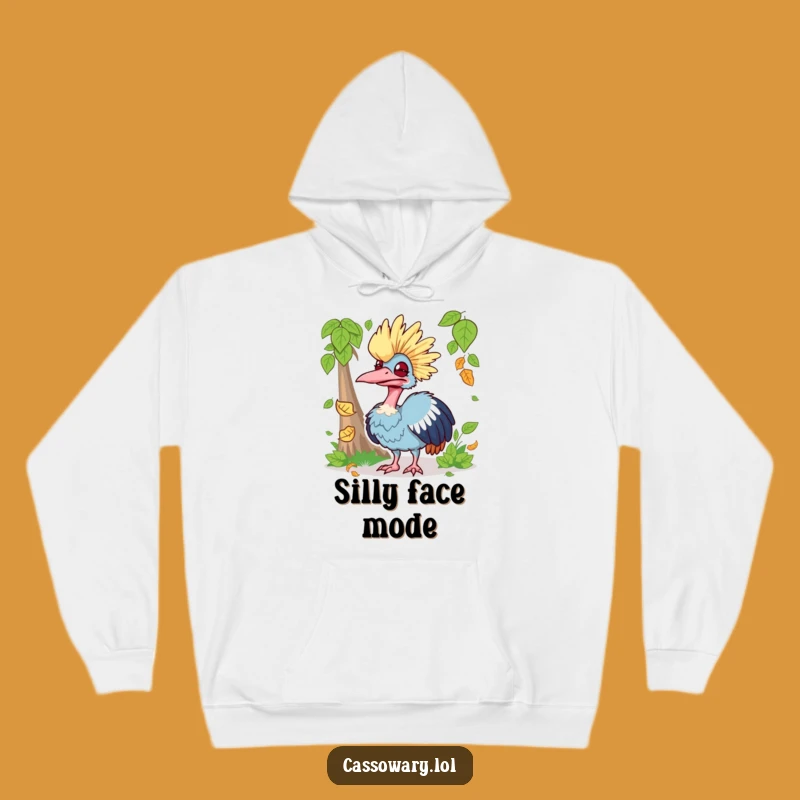 Funny Silly Cassowary Leaf Catch Hoodie - Cozy & Comical Bird Wear