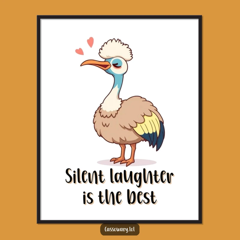 Free Printable Cassowary Wall Art: Funny Laughing Decor, Downloadable Joy!