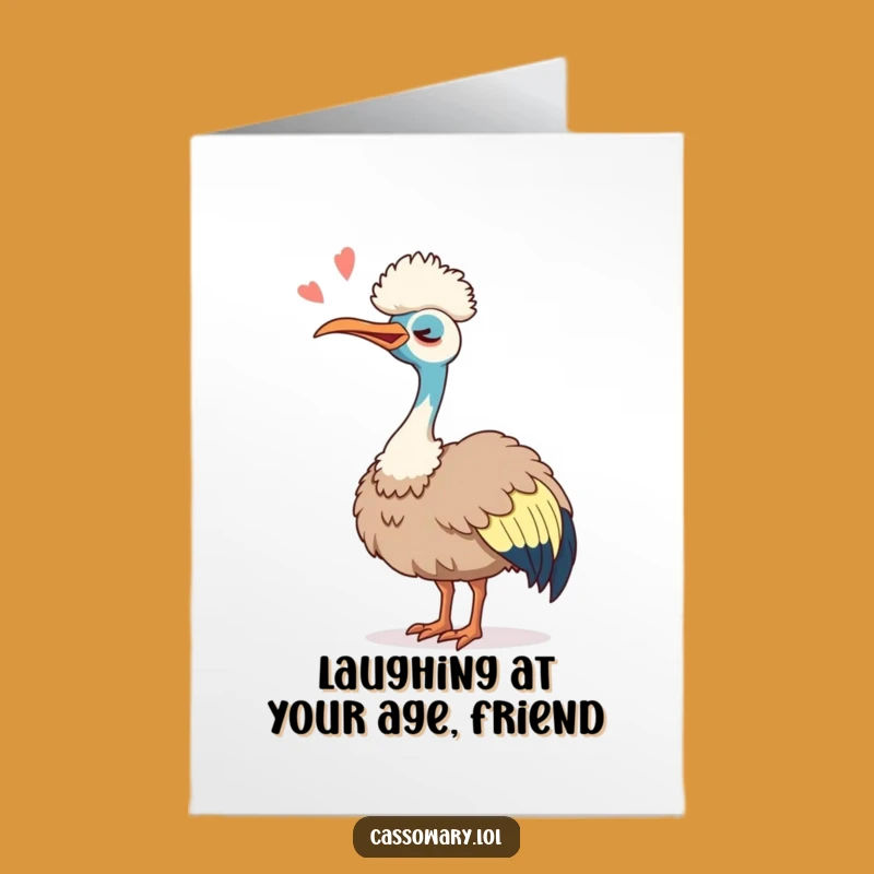 Free Printable Cassowary Laugh Card: Hilarious Birthday Downloadable Joyful Gift!