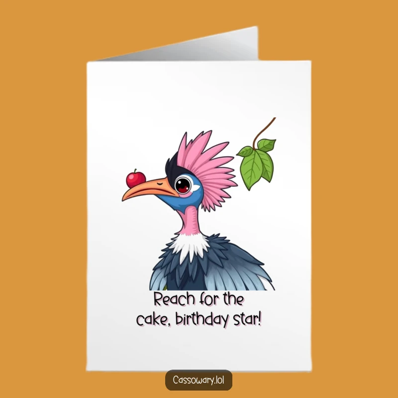 Funny Cassowary Birthday Card: Free Printable Goal-Getter Bird Greeting, Downloadable Gift