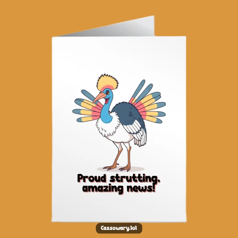 Proud Cassowary Congrats Card: Free Printable Downloadable for Your Accomplishments