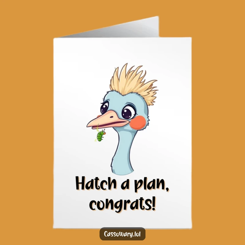 Surprised Cassowary Congrats Card - Free Printable Funny Moment
