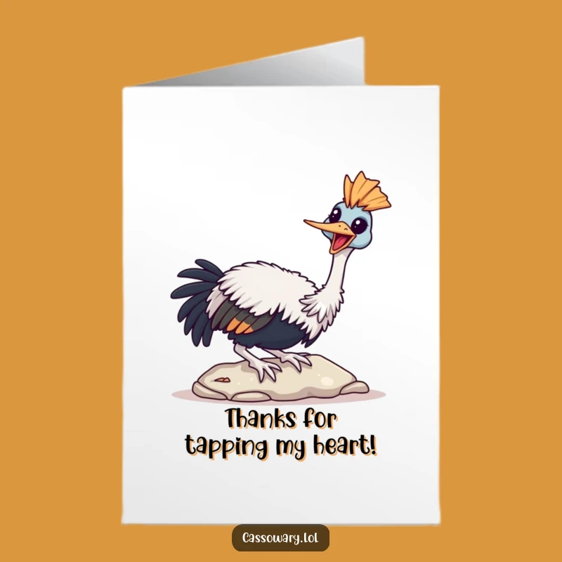 Free Printable Thank You Card: Content Cassowary, Sweet Downloadable Gift for Gratitude