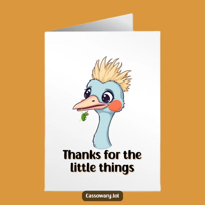 Thank You Surprised Cassowary Card - Free Printable Funny Guest