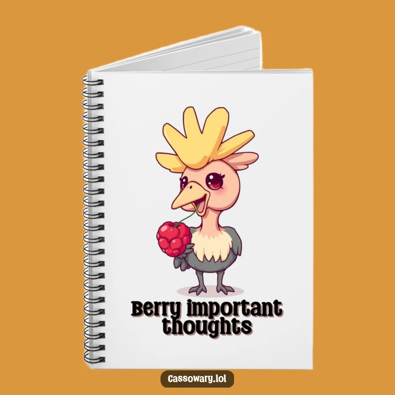 Funny Cassowary Berry Journal: Capture Ideas with Avian Happiness