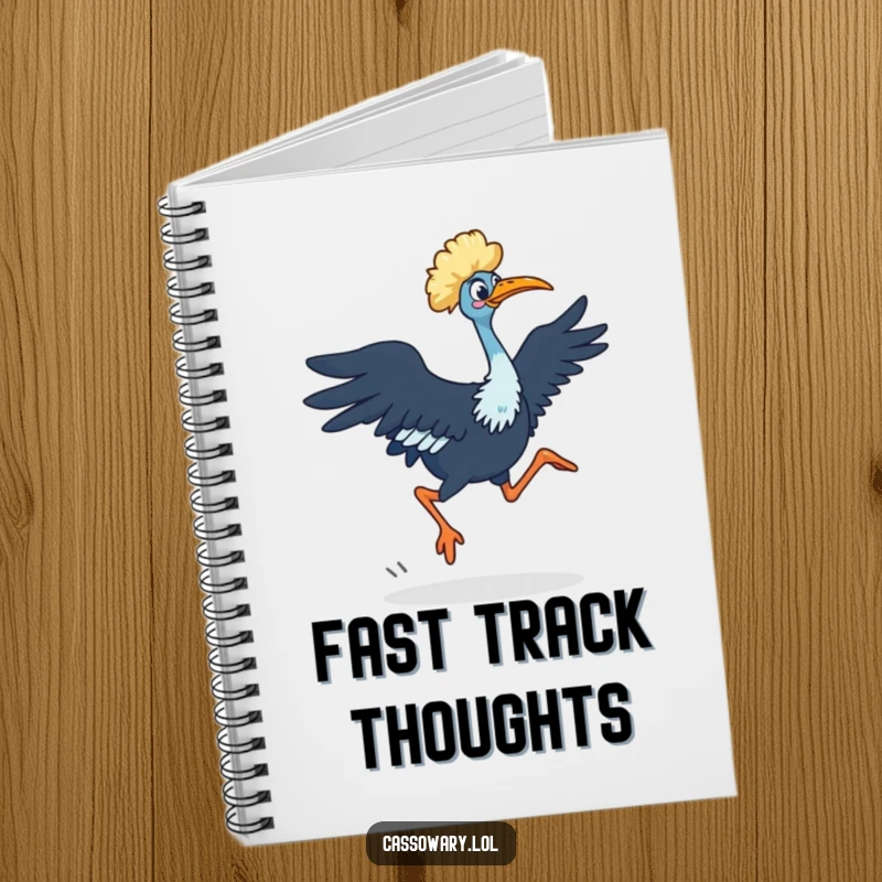 Funny Cassowary Notebook: A cassowary in a quick dash with powerful legs, perfect for notes. Humorous gift.