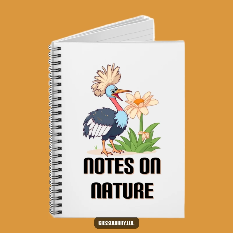 Funny Cassowary Flower Notebook: Nature Journal, Perfect Humorous Gift for Nature Notes