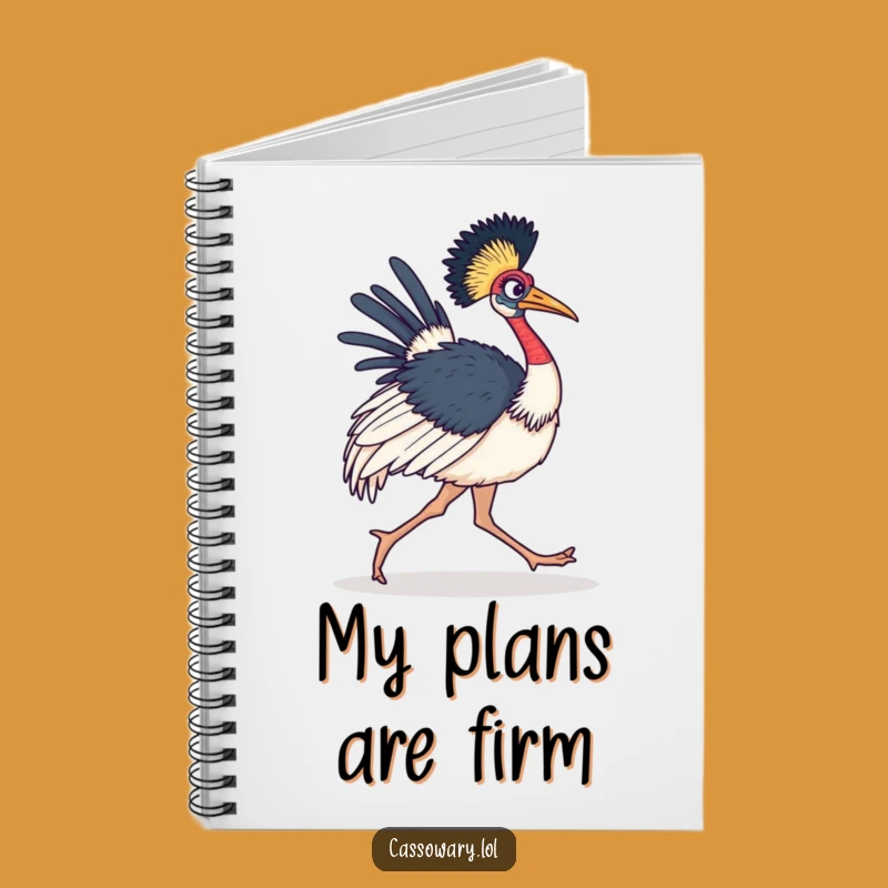 Funny Cassowary Marching Notebook: Jot Down Goals with Purpose, Gift