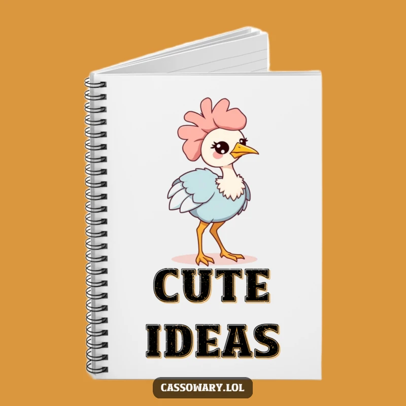 Funny Kawaii Cassowary Strut Notebook: Jot Down Ideas with Cute Confidence