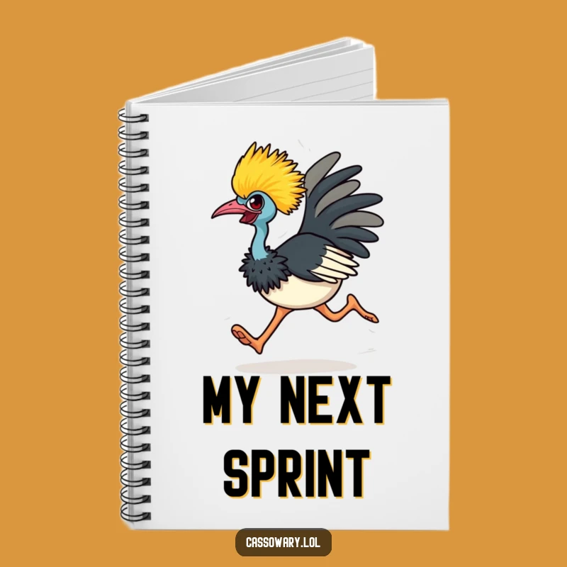 Funny Determined Cassowary Notebook - Journal Your Energy Gift