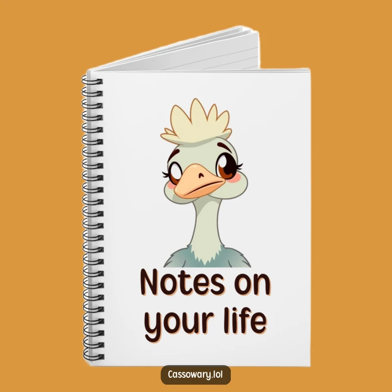 Funny Cassowary Notebook: Amused Bird Journal, Perfect Humorous Gift
