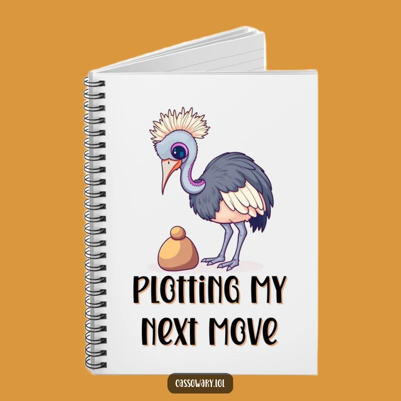 Funny Cassowary Pebble Goals Notebook: Jot Down Your Balancing Acts