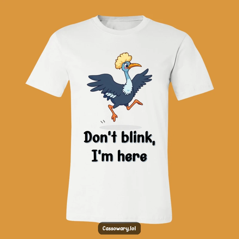 Funny Cassowary Dash T-Shirt: Powerful Bird Action Tee - Hilarious Unique Gift