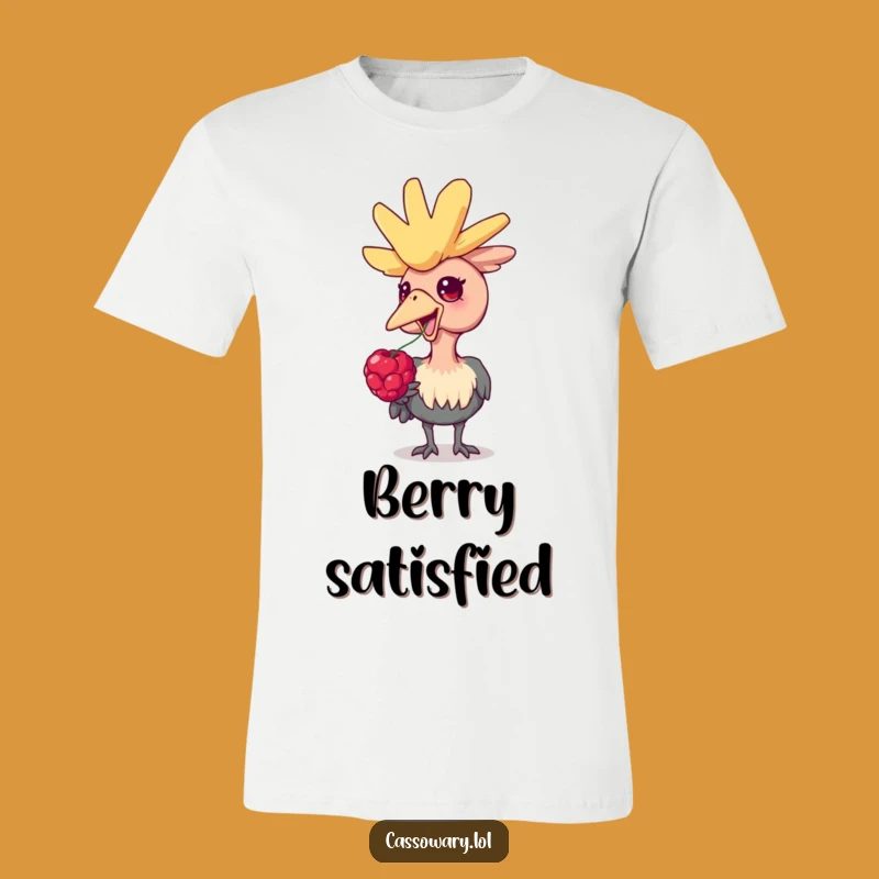 Funny Cassowary Berry Bliss T-Shirt: Wearable Joy for Bird Enthusiasts
