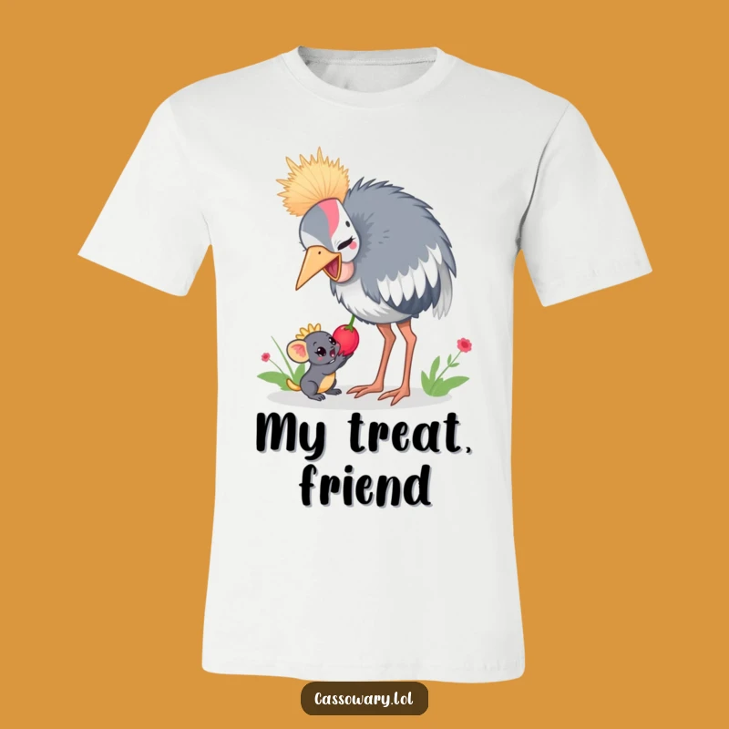 Funny Cassowary Berry Share T-Shirt - Wear Your Kindness!