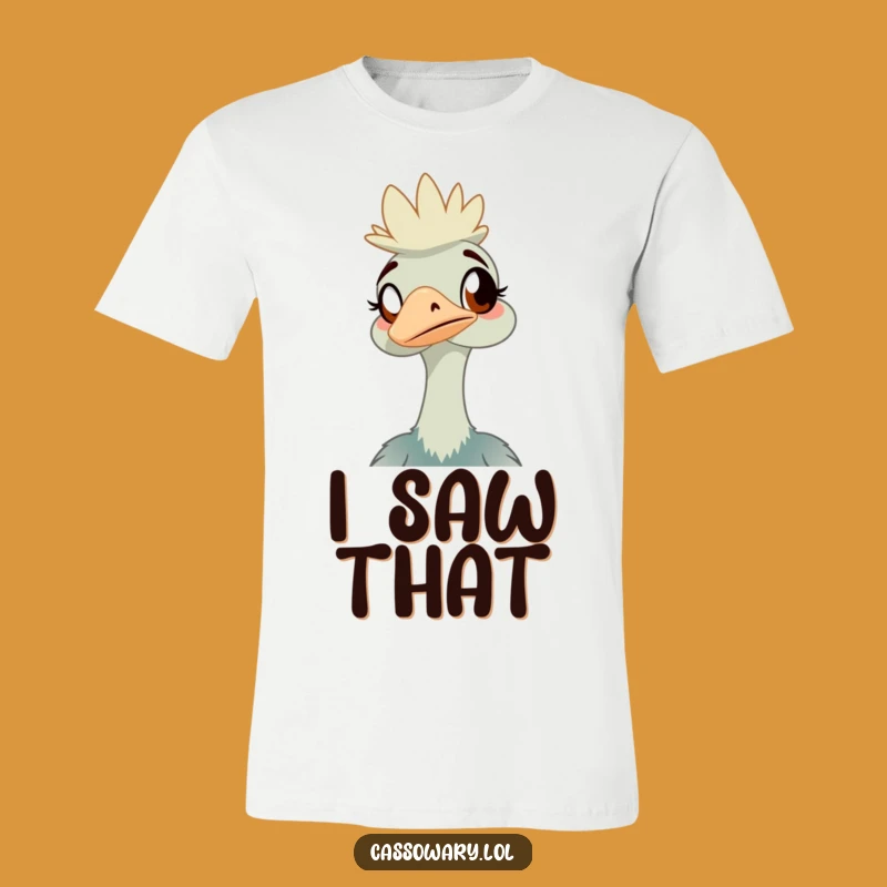 Funny Cassowary T-Shirt: Amused Bird Watching Tee, Perfect Humorous Gift