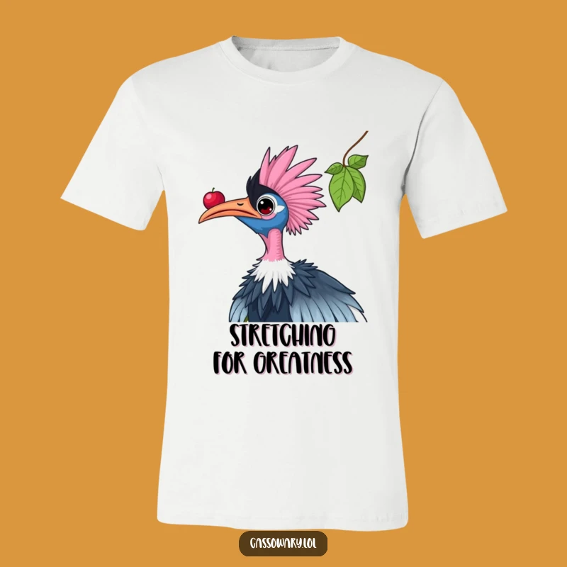 Funny Cassowary T-Shirt: Reaching Bird Berry Tee, Humorous Nature Gift