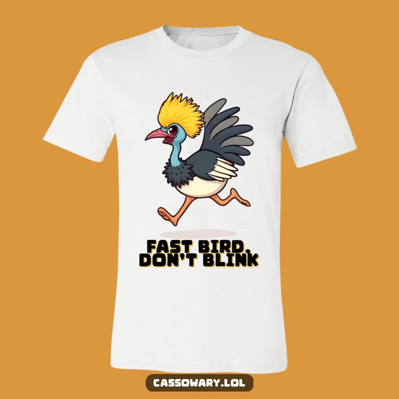 Funny High-Energy Cassowary T-Shirt - A Hilarious Determined Bird Tee