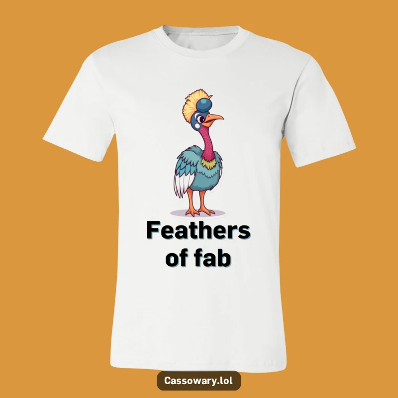 Funny Vibrant Cassowary T-Shirt - Colorful Bird Fashion Tee