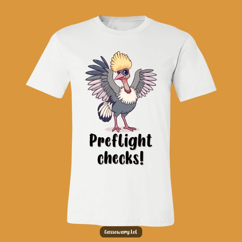 Funny Cassowary Wings T-Shirt - Aspiring Flyer Bird Humor Tee