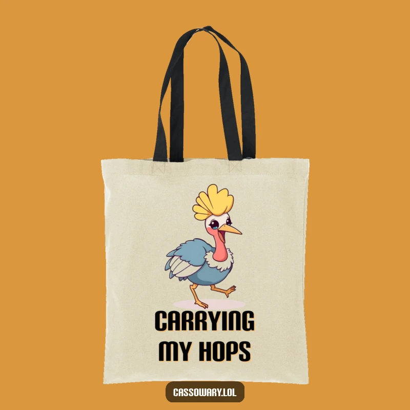 Funny Kawaii Cassowary Hop Tote Bag: Carry Your Day with This Funny Gift