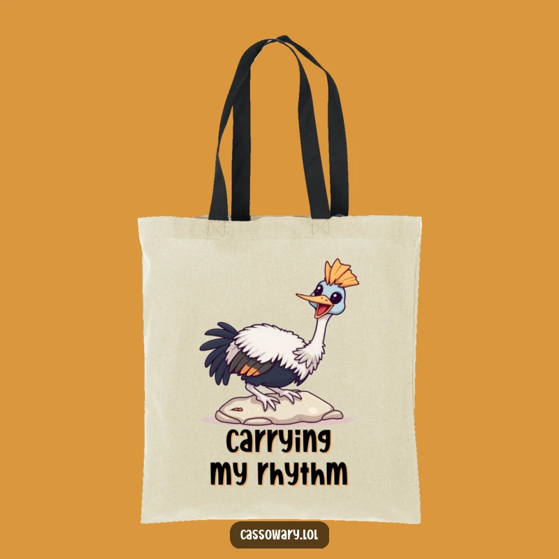 Funny Cassowary Tapping Tote Bag: Carry Joy, Perfect Gift