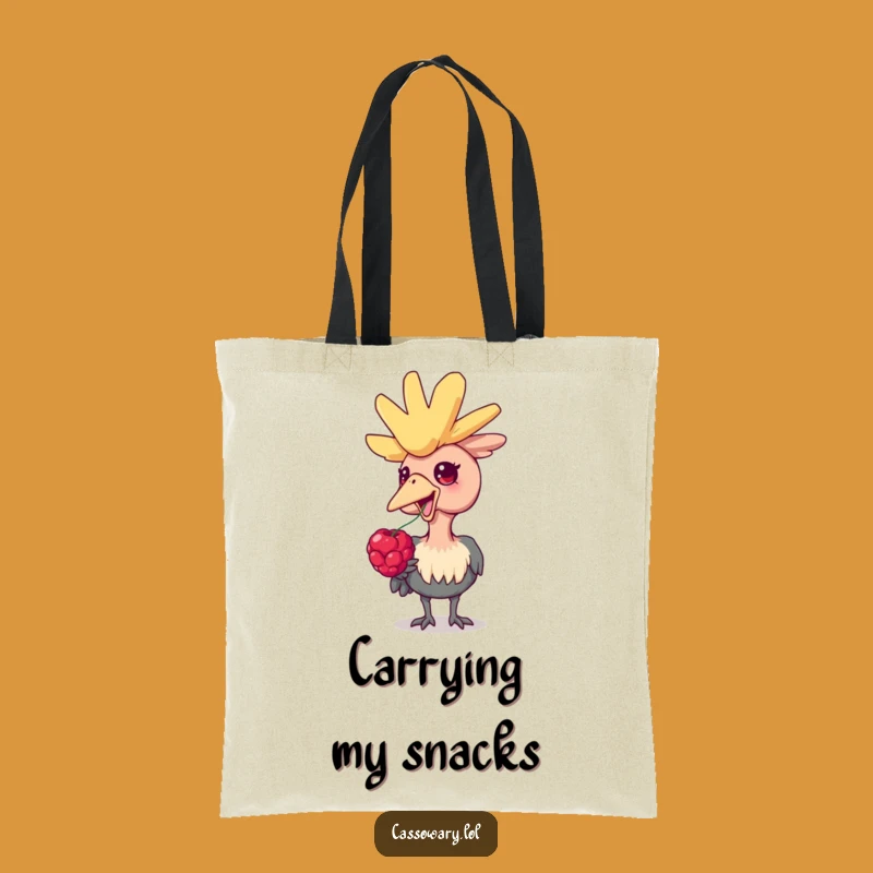 Funny Cassowary Berry Delight Tote Bag: Carry Your Essentials with Avian Cheer