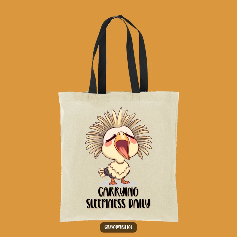 Funny Sleepy Cassowary Tote Bag: Carry Your Calmness Gift